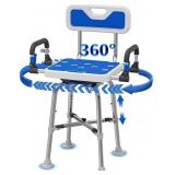 SWIVE SHOWER CHAIR WITH ARMS AND BACK HEAVY DUTY 5