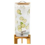 BEVERAGE DISPENSER, 2.9 GALLON GLASS DRINK DISPENS