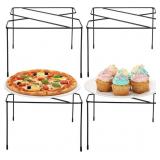 ZEAYEA SET OF 4 METAL PIZZA TABLE STANDS, TABLETOP