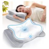 CERVICAL NECK PILLOW FOR PAIN RELIEF, COOLING MEMO