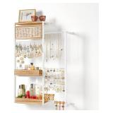 PINZOVECO HANGING JEWELRY ORGANIZER WALL MOUNTED,