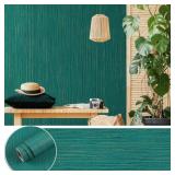 GRASSCLOTH PEEL AND STICK WALLPAPER GREEN GRASS CL