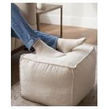 ZICOTO BEAUTIFUL BOUCLE POUF OTTOMAN AND FOOT REST
