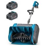 $170 DEGGE ELECTRIC CORDLESS SNOW SHOVEL, 2X 3.0AH