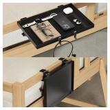 MAGHEO BEDSIDE SHELF FOLDABLE, METAL CLIP-ON BUNK