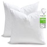 TOPGREEN FEATHERS DOWN PILLOW INSERTS 26X26, SET O