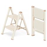 GAMEGEM 2 STEP LADDER FOLDING STEP STOOL WITH WIDE