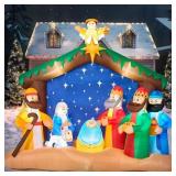 JOIEDOMI 8 FT LONG CHRISTMAS INFLATABLES NATIVITY