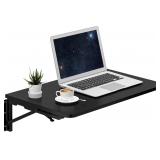 TEAMIX WALL MOUNTED FOLDING TABLE, BLACK FLOATING