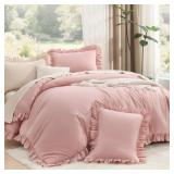 LITANIKA FULL SIZE COMFORTER SETS, 3 PIECES BLUSH