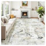 AREA RUGS 9X12 LIVING ROOM, LARGE SOFT WASHABLE AB