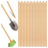 $116 BARYDAT 20 PCS BROOM HANDLE WOOD SANDED TAPER