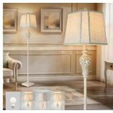 RUSTIC FLOOR LAMP 65' TALL WITH NIGHTLIGHT CUT COR