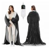 COZYTY WEARABLE HEATED BLANKET WITH FOOT POCKET, E