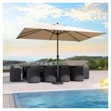 $178 9 FT. X 11 FT. PATIO UMBRELLA OUTDOOR TABLE U