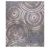 $119 STYLEWELL SPIRAL MEDALLION 7 FT. X 9 FT. GRAY