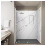 $2799 CASTICO CALCUTTA WHITE 32X60X 84IN. COMBO SO