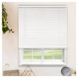 1 LOT 2-WHITE CORDLESS ROOM DARKENING VINYL MINI B