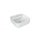 17 IN. CERAMIC SQUARE VESSEL BATHROOM SINK IN WHIT