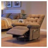 $583 37 IN. W GRAY MICROFIBER POWER LIFT RECLINER