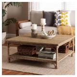 $502 GANIT 40.2 IN. NATURAL BROWN SQUARE SEAGRASS