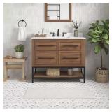 $629 CORLEY 42 IN. SINGLE SINK SPICED WALNUT BATH
