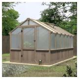 $1280 8 FT. X 12 FT. WOODEN GREENHOUSE FOR OUTDOOR