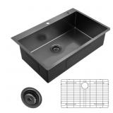 $229 GUNMETAL BLACK STAINLESS STEEL 33 IN. 18 GAUG