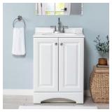 $159 GLACIER BAY 25 IN. SINGLE SINK WHITE BATH VAN