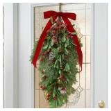 DAIFUNLI 1PCS CHRISTMAS TEARDROP SWAG 30