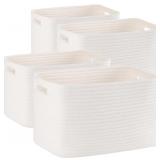 4 PACK STORAGE BASKETS FOR ORGANIZING, WOVEN BASKE