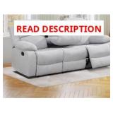MANUAL RECLINER SOFA, RECLINING COUCH WITH CUP HOL