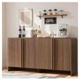 $225 DULANE 63" MODERN 4-DOOR SIDEBOARD WITH ROUND