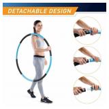 MARCY WEIGHTED HULA HOOP   BLUE/BLACK | HH-0319-BB