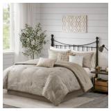 MADISON PARK WALTER COMFORTER-LUXE SEERSUCKER PRIN