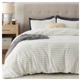 BEDSURE FLUFFY DUVET COVER SET - ULTRA SOFT PLUSH