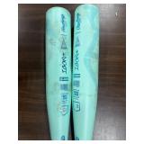 1 LOT OF (2) ICON TEAL BASEBALL BATS