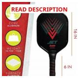PAIR OF RED AND BLUE PICKLEBALL PADDLES