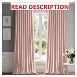 MIULEE BABY PINK VELVET CURTAINS 84 INCHES 2 PANEL