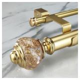 DOUBLE CURTAIN ROD SET:1-1/8 INCH DIAMETER LUXURY