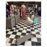 GREY & BLACK INDUSTRIAL ROLLOMG MERCHANDISER RACK