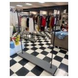 GREY & BLACK INDUSTRIAL ROLLOMG MERCHANDISER RACK