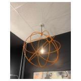 ORANGE METAL DECORATIVE LIGHT FIXTURE
