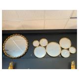 1 LOT: (2) GOLD FRAMED DECORATIVE MIRRORS