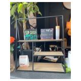 BLACK METAL SHELVING UNIT