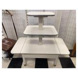 3 - TIER MERCHANDISING RACK, WHITE