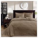 $116 MANSFIELD 3-PIECE MOCHA POLYESTER KING REVERS