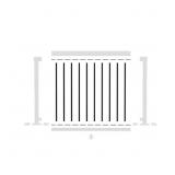 4 FT. MATTE BLACK ALUMINUM DECK RAILING PICKET AND