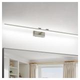 $136 54.72 IN. 1 LIGHT NICKEL BATHROOM LED VANITY