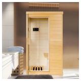 $2758 MORAY 1-PERSON INDOOR HEMLOCK INFRARED SAUNA